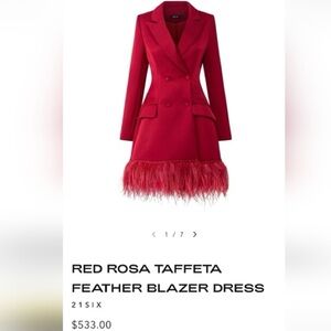 Burgundy Feather-Trimmed Dress Coat